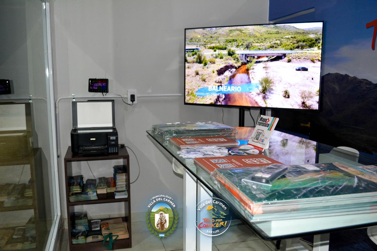 Folletería y pantalla informativa